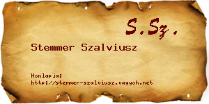 Stemmer Szalviusz névjegykártya